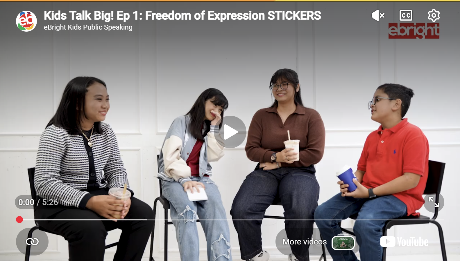 Students participating in the Ebright Talk Show