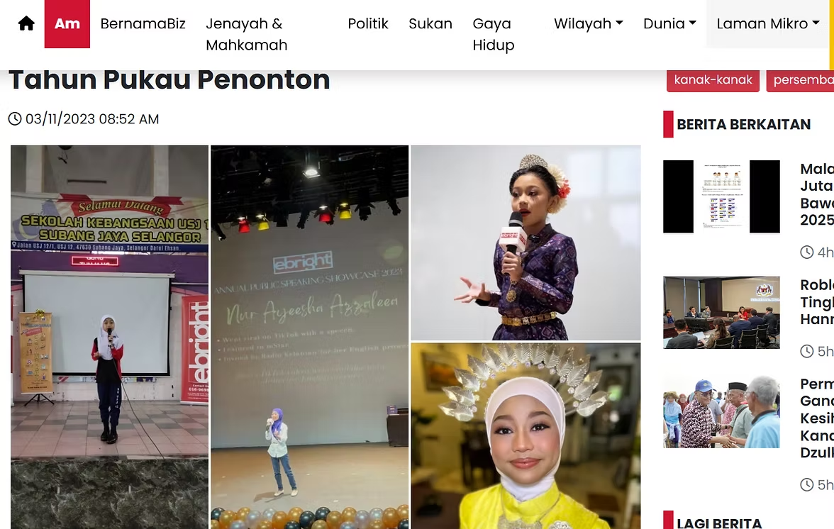 Parenthood Magazine and Bernama feature coverage