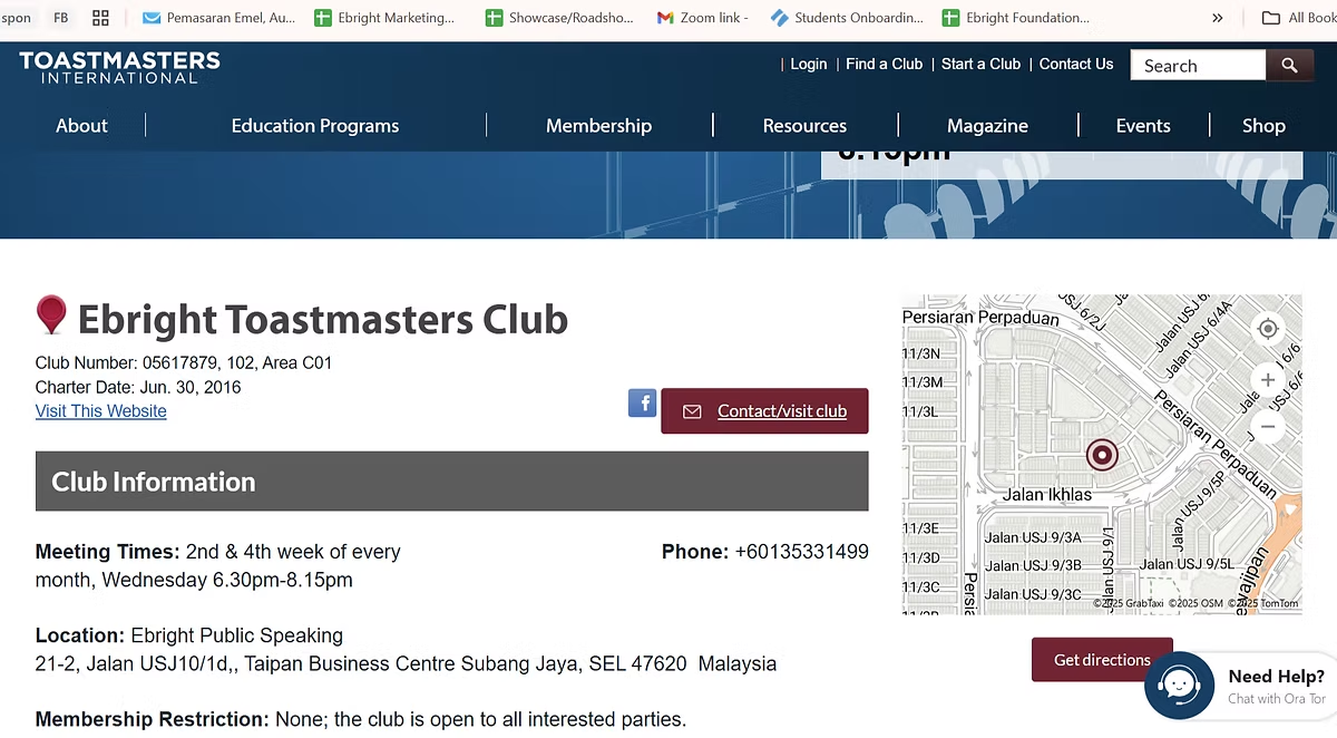 Toastmasters International Club feature